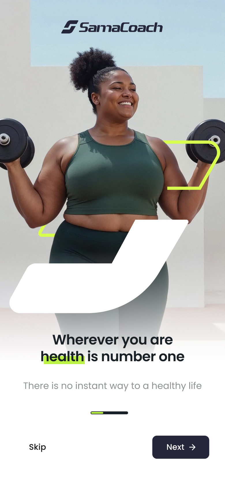 SamaCoach App Screen 2